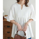Han Single Lotte Southeast Asia Large-Size Blouse Lace Jersey Bottom Sleeve Loose Type