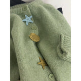 KANING Milk Green Gentle Wind High-End Knitted Cardigan Women 2026 Autumn And Winter New Small Sweater