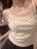 Summer New U-Necked Broken Flower Short Sleeves Short Shoulder Blouse Girl Slimming Bottom Small Fresh T-Shirt Girl