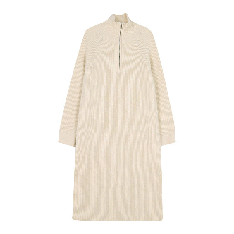 KANING Languid Over The Knee Long Laplging Loose Sweater Skirt In Autumn And Winter On The Bottom Of The Knitted Dress