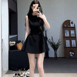 White Royal Sister Style Advanced Sensation A-Floor Dress 2025 New Sleeveless Design Sensing French Dresses Women's Summer
