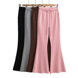 Spice Girls Hooded Back Strapped Night Running Set Horn Pants Casual Trousers Two-Piece Zipper Open Shirt