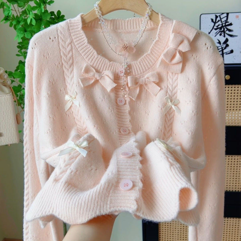 3.2/New In Spring XUAN XIAO JIE Cute College Wind-Bunter Knitted Jersey Coat Woman