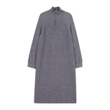 KANING Languid Over The Knee Long Laplging Loose Sweater Skirt In Autumn And Winter On The Bottom Of The Knitted Dress