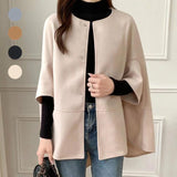 Export Lotte Loose Autumn And Winter Bat Sleeve Coat