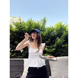 Solid Color Design Small Sling Vest Women's Summer Hottie Wind Repair Slimming Tops Thin Top