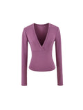 Pure Wind Cutting Line Cashmeal Blouse Slimming Shirt Design Sense Niche Top