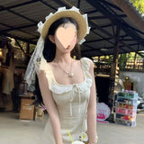 French White With Lotus Leaf Edge Flying Sleeves With Dress Female Summer Temperament A Short Skirt