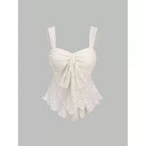French Sweet Hottie Sexy Lace Sling Vest Women Summer New Design Bow Repair Slim Top
