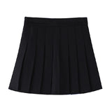Safety Pants + Zipper + Button-Downed Skirt JK Uniform Korean Fashion Student Skirt Half Skirt Skirt