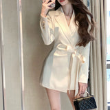 Old Money With Spring Strapd To The Dingy Acetic Acid Suit In The Long-Term Women's Coat 2025 New Korean Temperament Skirt