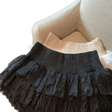Net Red The Same 2026 Four Seasons New Small Fragrant Lace Lace Skirt Sweet Baboon Cake Skirt Fluffy Skirt