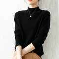2025 New Beautiful Temperament Half-High-Necked Bottom Shirt Women With A Long-Sleeved Autumn And Winter Sweater