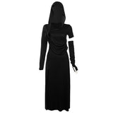 2025 Retro Wasteland Design Hooded Dress Teds Lavender Folds Slim High Open Hottie Dress
