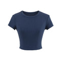 Basic Shoulder-Closing Short-Sleeved T-Shirt Women 2025 Summer Round Collar Solid Color T-Shirt Inside The Bottom Shirt Top