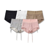 Hottie Summer High-Waisted Ass Slings Ultra-Short Hot Pants Beach Pants Fitness Leisure Arc Leg Length