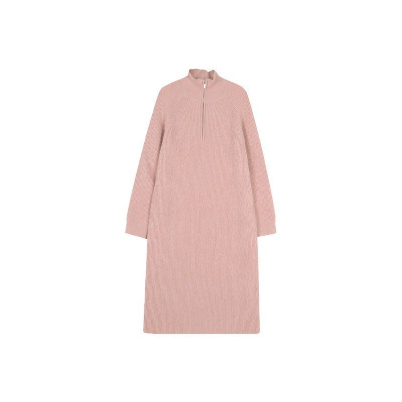 KANING Languid Over The Knee Long Laplging Loose Sweater Skirt In Autumn And Winter On The Bottom Of The Knitted Dress
