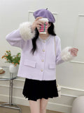 KANING Pink Yangerming Knitted Cardigan 2026 Autumn New Women's Sweater Coat Woman