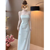 Sweet Cool Wind Pink Three-Dimensional Bow Sling Tset Bra Dress Girl Spring Summer Hottie Waist Thin Skirt Tide