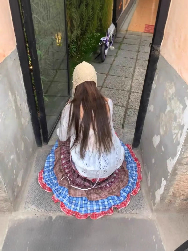 Vintage Print Dress Women's Spring Summer 2025 New High-Rise Thin A-Word Long Skirt