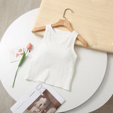 Summer Sexy Pure Desire Hand-In-Work Vest Sleeveless Short Inside And Outside Wearing A Body-Clam Umbilling Bottom Top