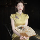 New Chinese Style [Luzhou Moon] Noble Temperament Cheongsam Dress To Restore The Ancient Money Thin 2025 Summer