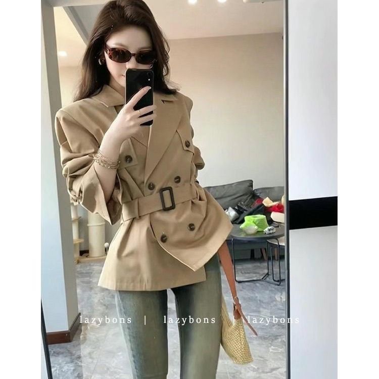 Advanced Windwear Jacket 2026 Autumn New Temperament Double Row British Small Short-Term Waist Coat Top Woman