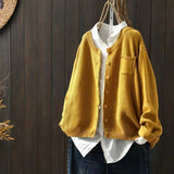 High-End Knitted Cardigan Coat Women's Autumn Dress New Retro Art Relaxed Leisure Long-Sleeved Sweater Coat