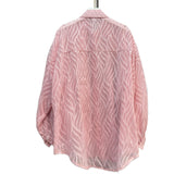 French New Korean Version Of The Long-Sleeved Shirt Women's Design Sense Of The Middle And Long Heavy Industry Lazzling Diamond Top