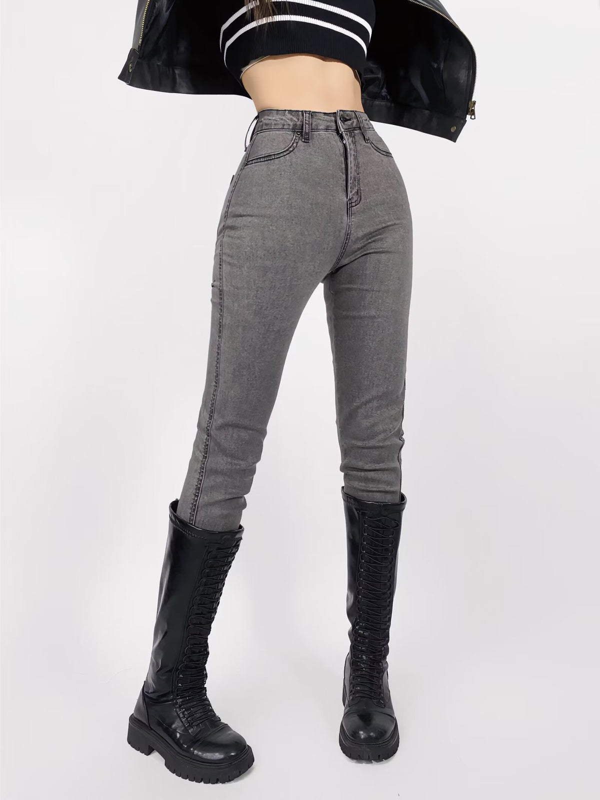 Summer High Elastic Thin Model Of Low-Footed Pencil Pants Raised Hips Thin