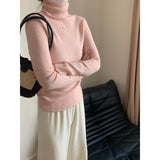 KANING Solid Color Pile Sweater Bottom Shirt 2026 Autumn And Winter New Sweet Wind Clear Pure Knitted Girl