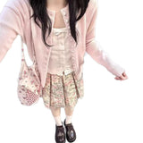 3.16/New On Spring XUAN XIAO JIE Round-Neck Knitted Single-Cuffed Knitted Cardigan Woman