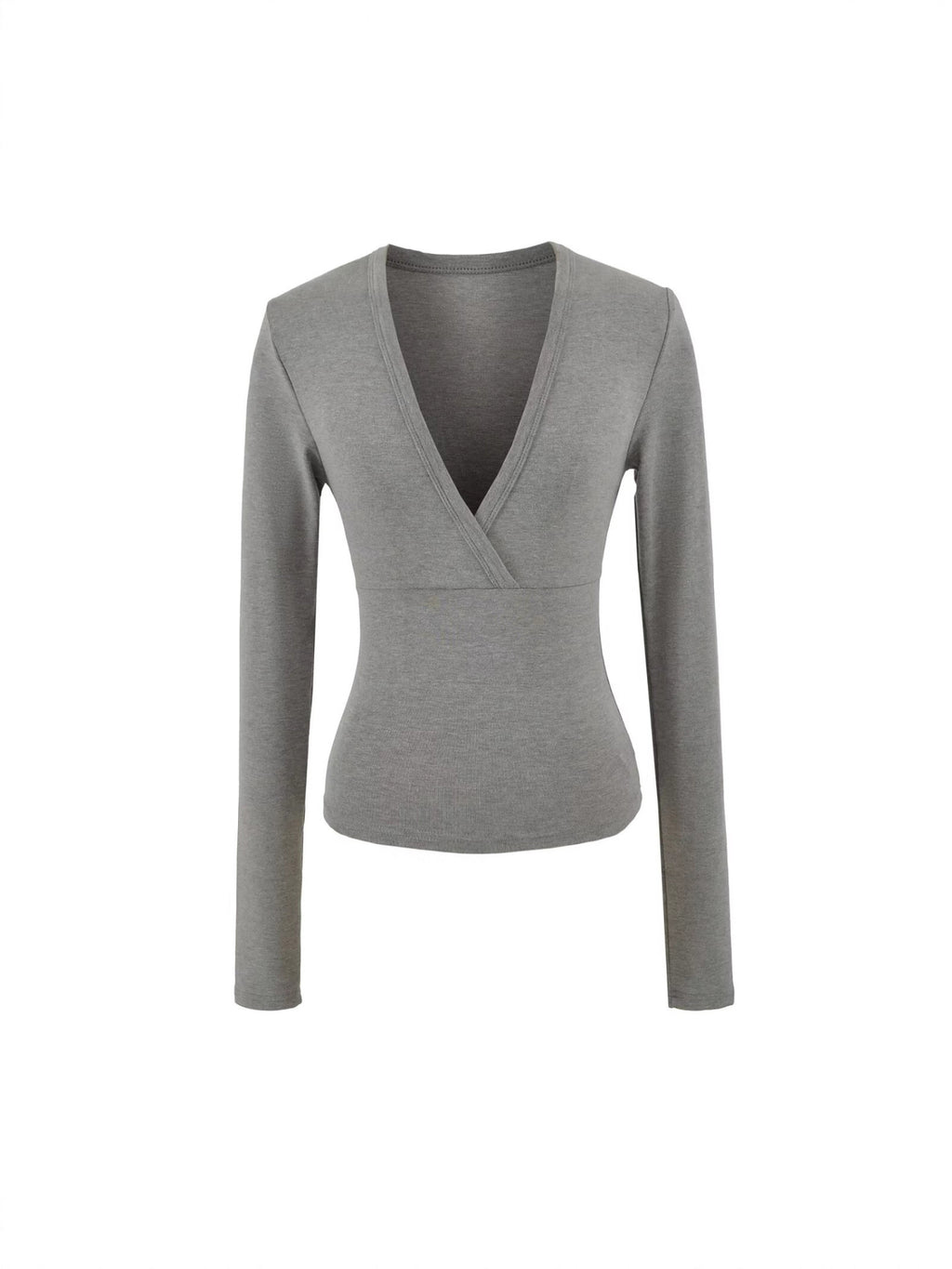 Pure Wind Cutting Line Cashmeal Blouse Slimming Shirt Design Sense Niche Top