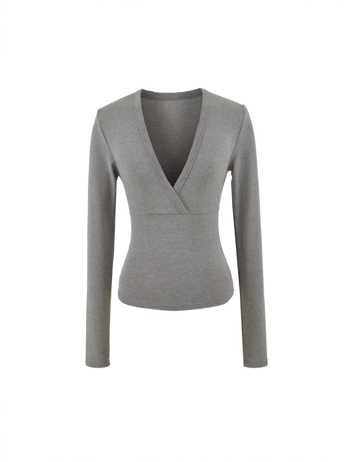 Pure Wind Cutting Line Cashmeal Blouse Slimming Shirt Design Sense Niche Top