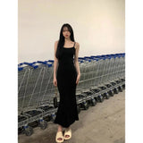 French High-End Pure Windy Fishtail Sling Dress Female Summer Hottie Sexy Thin Ass Long Skirt Tide