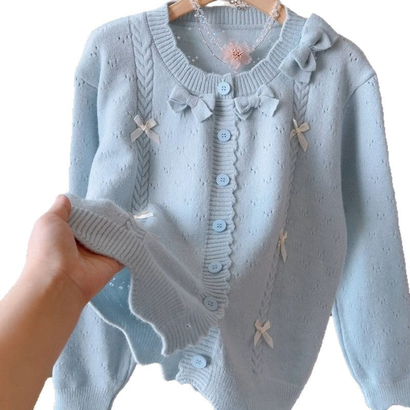3.2/New In Spring XUAN XIAO JIE Cute College Wind-Bunter Knitted Jersey Coat Woman