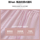 Pink Embroidery Striped Shorts Wide-Legged Women's Summer New High-Waisted Casual A-Word Sweatpants Three-Dimensional Waist Whole Piece Inside