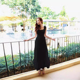 High-Quality Version Of The Summer Dress New Body-High White Long Chiffon Dress Waist-High Dress Waist-Dled Fairy Dress Beach