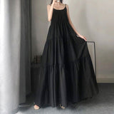 Large-Size Sling Dress Female Long Han Yin Summer Fat Mm Shading Top Thin To Ankle Skirt