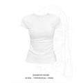 2026 New Round Collar Slimming Simple Temperament Commuting Han Linen Short-Sleeved T-Shirt Dress
