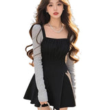 Early Autumn Fat MM Sweet Spicy Pear Type Wearing A Small Fragrant Dress Woman Design Sense Of Hidden Meat Thin A Dress