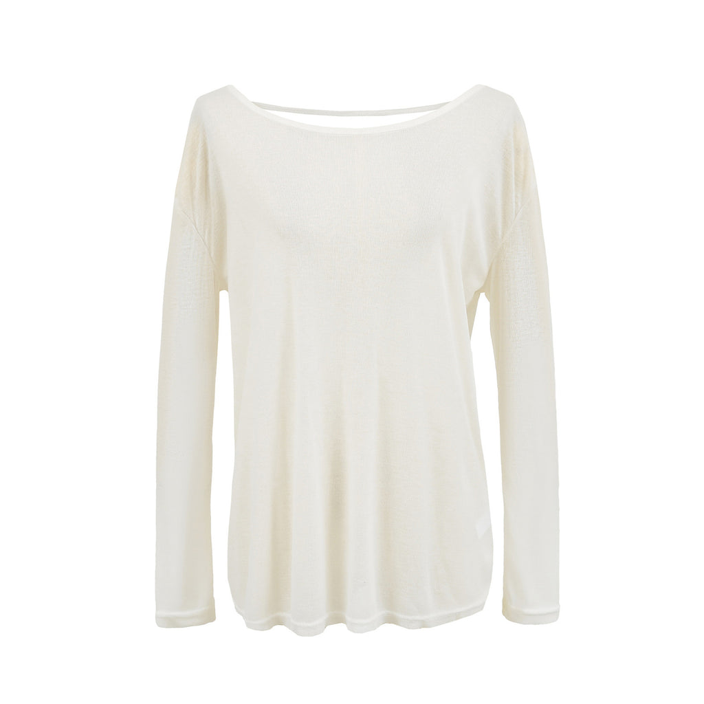 Twisting Back Sunscreen T-Shirts In The Long-Sleeved Autumn With A New T-Shirt Collar