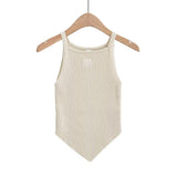Spice Girls Summer The Same Vest Sling Flat Mouth Knit Triangle Under The Helid Elastic Slimming Bottom Thin