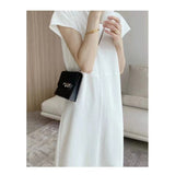 EADMO Summer Light Luxury Minimal Three-Dimensional Split Line Design Sense After The Opening Of Leisure Lanky Long Dress Dress
