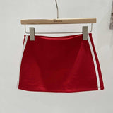 Purely Sexy Hottie Streak Splicing Half-Dress Girl Summer New Slim Waist Thin Ass Short Skirt