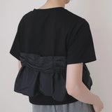Real Shooting A Large Number Of Summer Fake Two Splicing Small Short Cotton Tops Personality Breathable Cotton Top