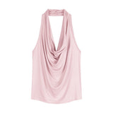 Fashion Korean Version Of Pure-Hearted Sexy Hanging Neck Sleeveless Vest Women Summer New Design Repair Slimming Clothes
