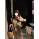 Thousand Gold Style Suit Women's Glide Small Fragrant Coat 2026 Autumn New Temperament Small Short Skirt