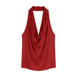 Fashion Korean Version Of Pure-Hearted Sexy Hanging Neck Sleeveless Vest Women Summer New Design Repair Slimming Clothes