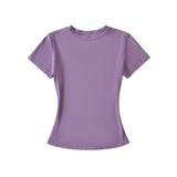 Pure Hot Girl Summer Slime Out-At-Sleeve Short-Sleeved Summer New Sports Slimming Thin Yoga Clothes T-Shirt